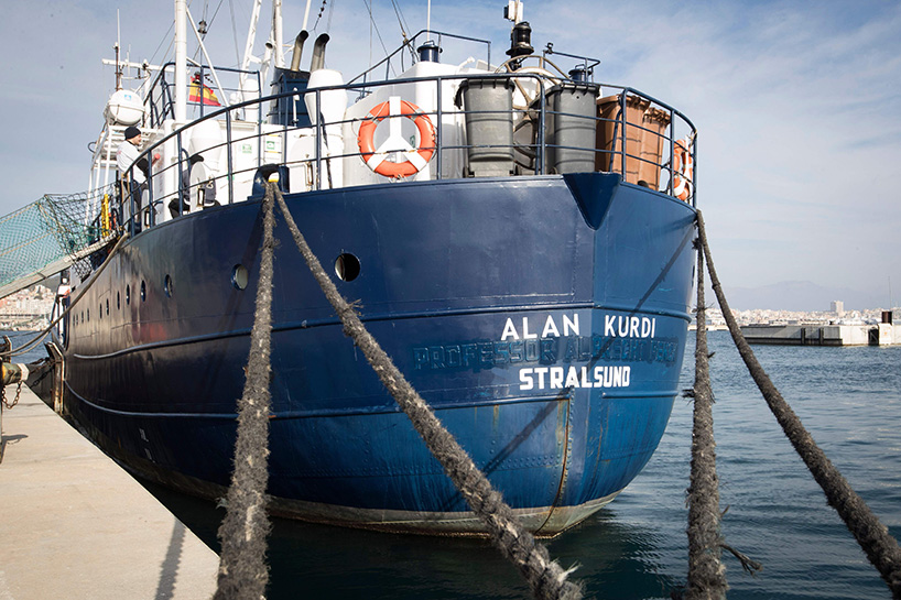 German migrant rescue ship renamed after Syrian Kurdish toddler Alan Kurdi. (Photo: AFP/Jaime Reina)
